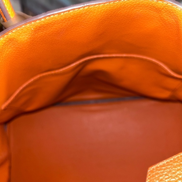 Leather Handbag Orange No Brand - Picture 8 of 10